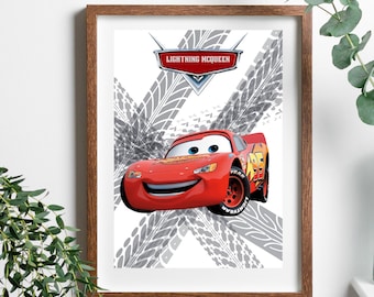 Cars Lightning McQueen wall print