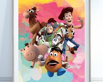 トイストーリー プリント ウッディとバズ トイストーリー ポスター