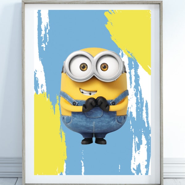 Minions Bob wall print, Cute minion Bob