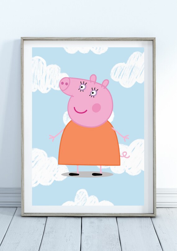 Mummy Pig Wall Print, Peppa's Mummy Pig - Etsy Canada Mummy Pig Wall Print, Peppa's Mummy Pig - Etsy Canada