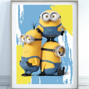 Minions wall print, Kevin Bob Stuart Minions