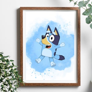Impresión de pared azul