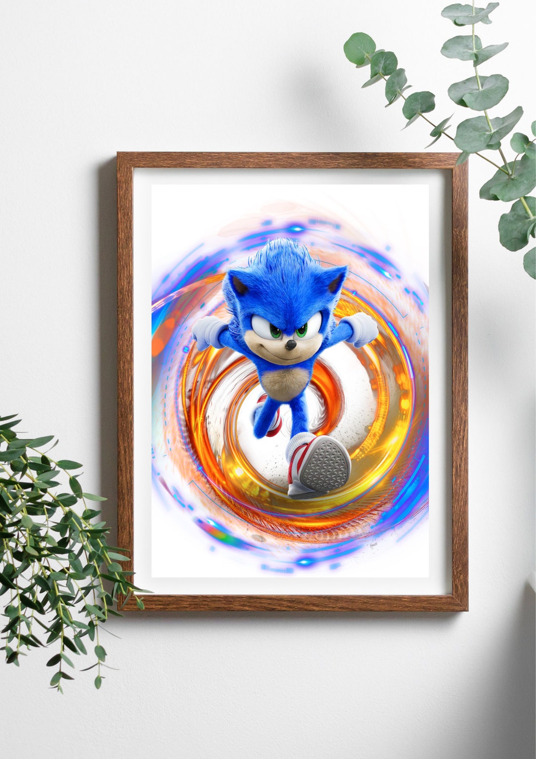 Sonic Wall Print, Sonic the Hedgehog - Etsy