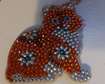 Katzen Diamant Kunst Ornament