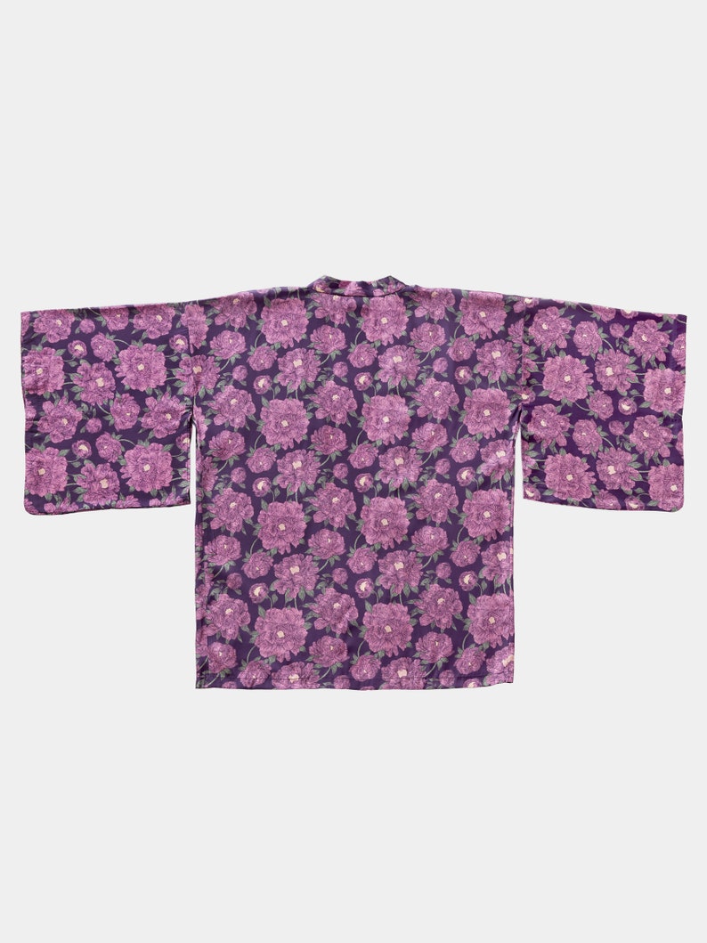 Peony Pink Kimono Hand-Drawn Prints image 5