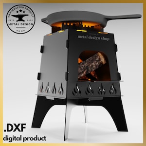 Wood Stove, Fire Pit, Camping Stove, DIY Grill, Rocket Stove, Dxf Files For Plasma, Laser Cut, Garden Decor, Wood Burning Stove, DIY Stove
