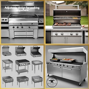 Profesjonalny grill Heavy-Duty, Grill modułowy, Grill oddzielny, Grill bez spawania, Blat grilla, Blat grilla modułowego