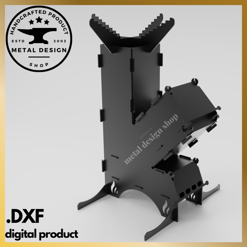 Rocket Stove DXF File for Plasmalaser. Portable Fire Wood - Etsy