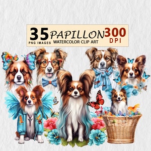 Papillon acuarela clipart PNG descarga digital planificador pared ARTE descargable lindo paquete elemento libre licencia comercial pegatinas