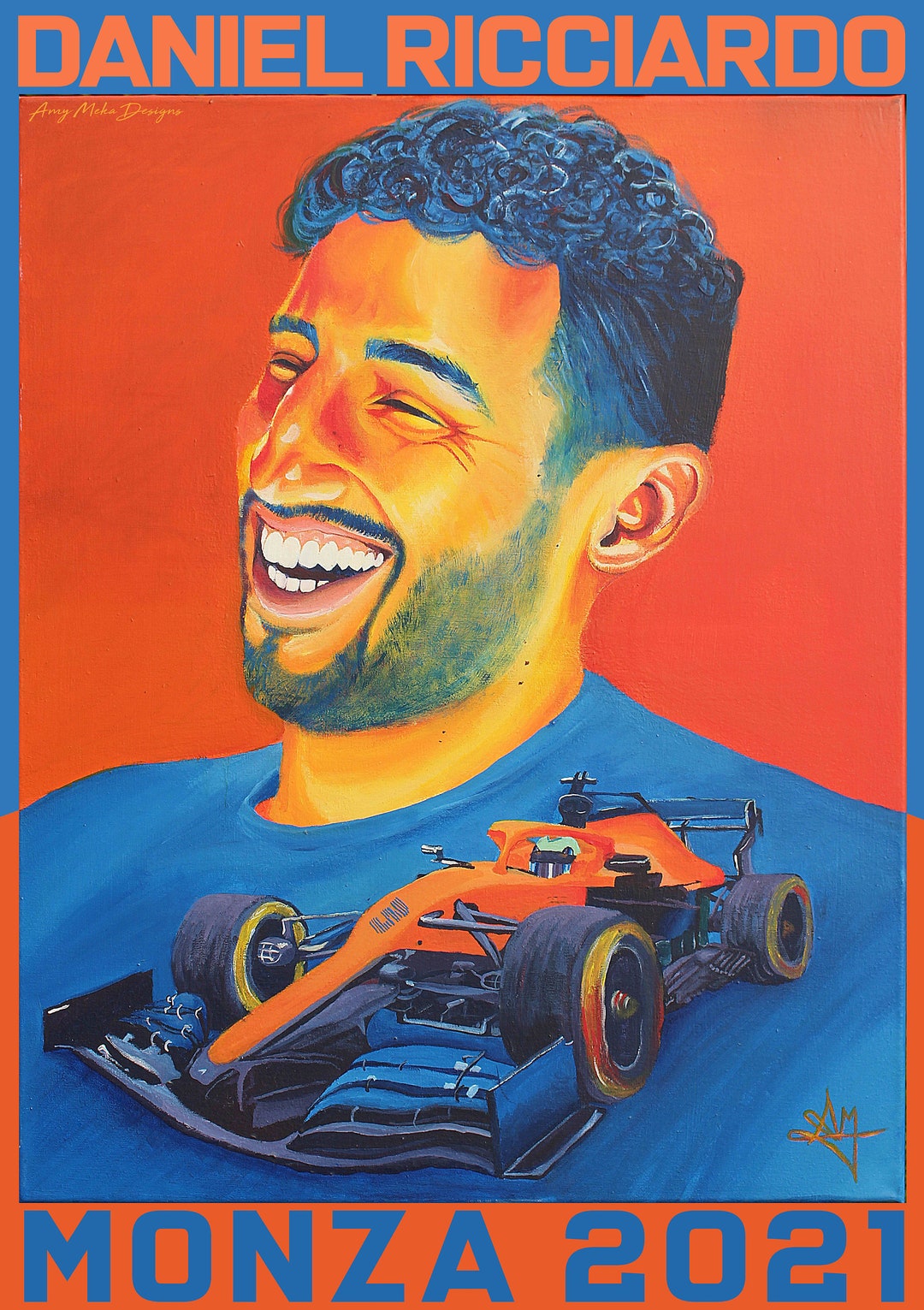 Daniel Ricciardo Artwork Digital Print Etsy