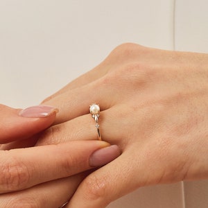 Pearl Engagement Ring