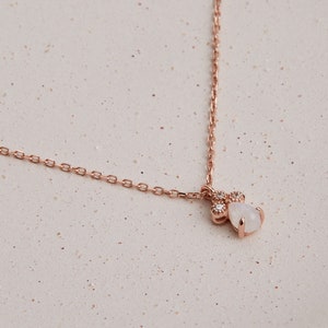 Dainty Gold Necklace / Opal Necklace / Silver Necklace / Rose Gold Necklace / Necklaces for Women / Minimalist Jewelry, Statement Necklace image 3