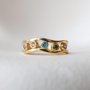 Custom  Family Birthstone Ring, Mothers Ring, Personalized gift for Mom, Multi-stone Rings for Women, Personalized Jewelry Gift
