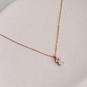 Dainty Gold Necklace / Opal Necklace / Silver Necklace / Rose Gold Necklace / Necklaces for Women / Minimalist Jewelry, Statement Necklace image 5