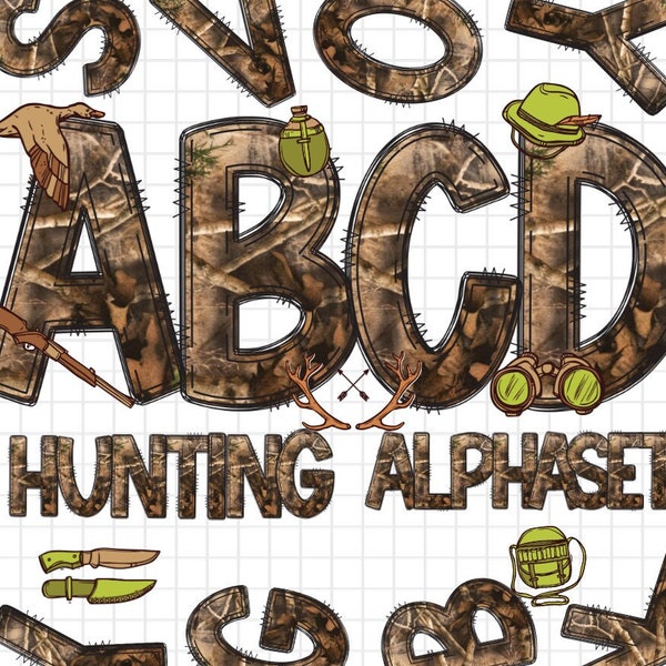 Camo Letters - Etsy