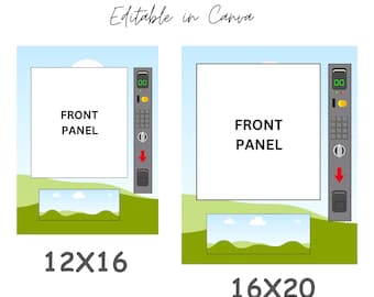 Sjabloon voor verkoopautomaten | 12x16 en 16x20 | Lege sjabloon | Betalingspaneel png | Paasautomaat | Verkoopautomaten | Kanva | Digitaal