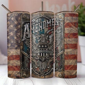 Second Amendment Flag 20oz Tumbler Wrap - 2nd amendment tumbler png, 2nd amendment tumbler wrap, 2nd amendment png, sublimation designs.