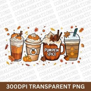 Höstkaffedryck png, höstdryckdesign, apelsinpumpalatte png, pumpakafe png, pumpakrydda png, kaffesublimering png, höst png.