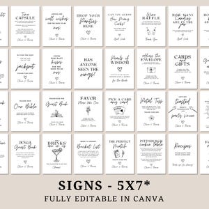 Bridal Shower Game Bundle, Minimalist Bridal Shower Games, Modern Bridal Shower Games Canva Edit, minimal shower games, bridal games bundle.