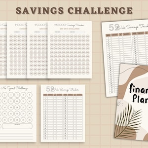 Budget Planner Printable PDF, Financial Planner Printable, Budgeting Binder, Finance Tracker Bundle, Paycheck Budget Template, Canva Edit.