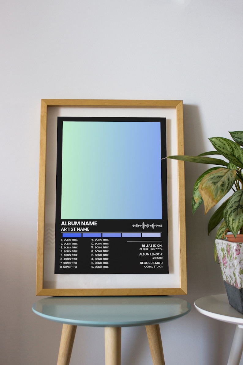 Album Cover Poster Canva Template | Album Poster Canva | Customizable Digital Music Poster | Album Poster | Personalize Album Print.