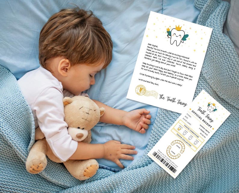 Editable Tooth Fairy Receipt Printable Certificate, Tooth Fairy Printable, Realistic Tooth Fairy Letter, Kids Tooth Fairy Letter, Lost Tooth