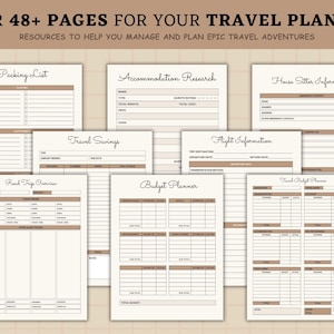 30+ Page Travel Planner Printable BUNDLE, Trip Planner, Vacation ...
