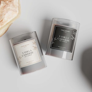 Modern Candle Label Template, Editable Candle Label Design, Customizable Candle Tin Label Template, Canva Template DIY Candle Sticker, Canva
