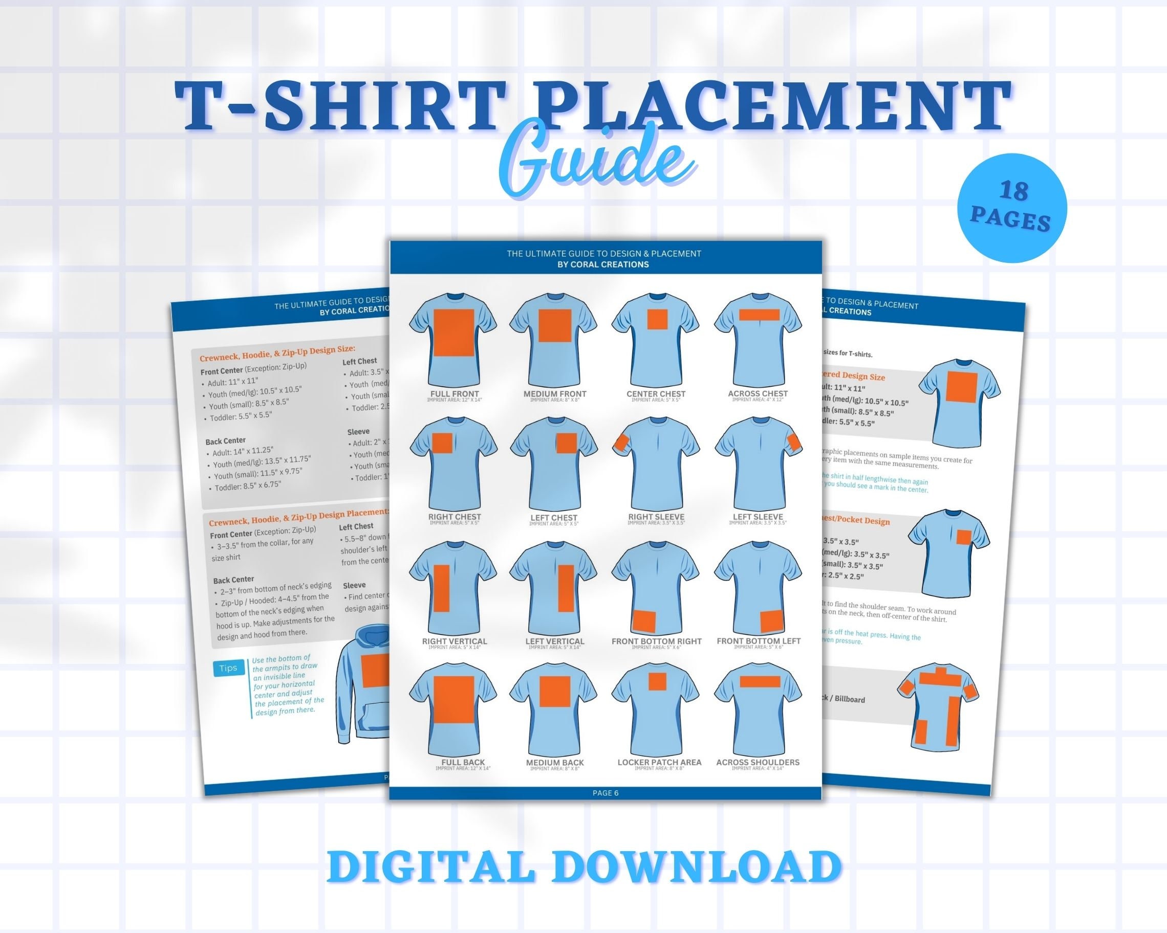 Special Bundle: T-Shirt Ruler Guides + HTV Placement Chart