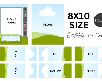 How to Make and Design Your Blank 8x10 inch Vending Machine Template | Vending Design | DIY Vending Machine | Canva Editable Vending Machine