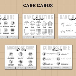 Cookie Order Form | Bakery Order Form | Bakery Business Forms | Care Instructions | Cake Business Cards | Price List | Daily Planner | Canva