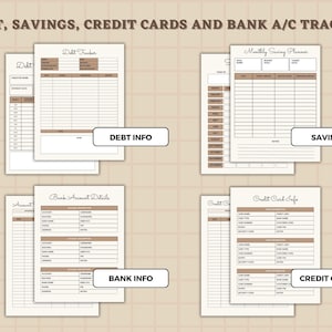 Budget Planner Printable PDF, Financial Planner Printable, Budgeting Binder, Finance Tracker Bundle, Paycheck Budget Template, Canva Edit.