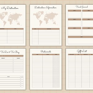 30+ Page Travel Planner Printable BUNDLE, Trip Planner, Vacation ...