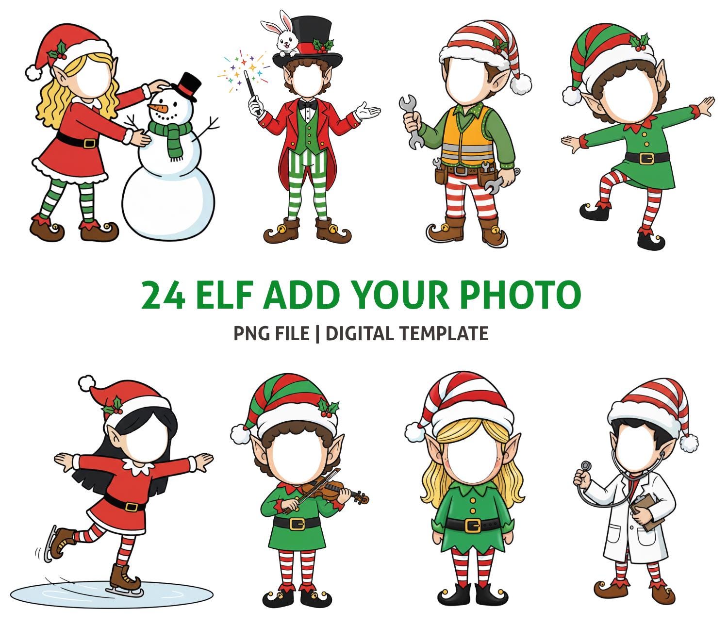 Christmas Add Your Own Photo, Elf Add Your Photo Clipart, Your Own ...