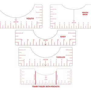 T-Shirt Alignment Tool svg, Tshirt Ruler Svg, T-shirt Placement Guide, design guide, Shirt Placement Guide, Adult-Toddler-Yought-Baby-Vneck
