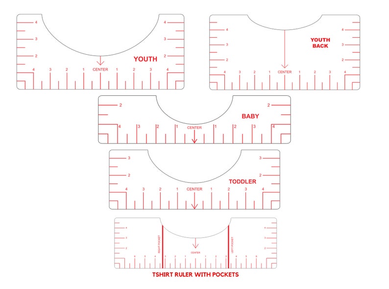 T-Shirt Alignment Tool svg, Tshirt Ruler Svg, T-shirt Placement Guide, design guide, Shirt Placement Guide, Adult-Toddler-Yought-Baby-Vneck