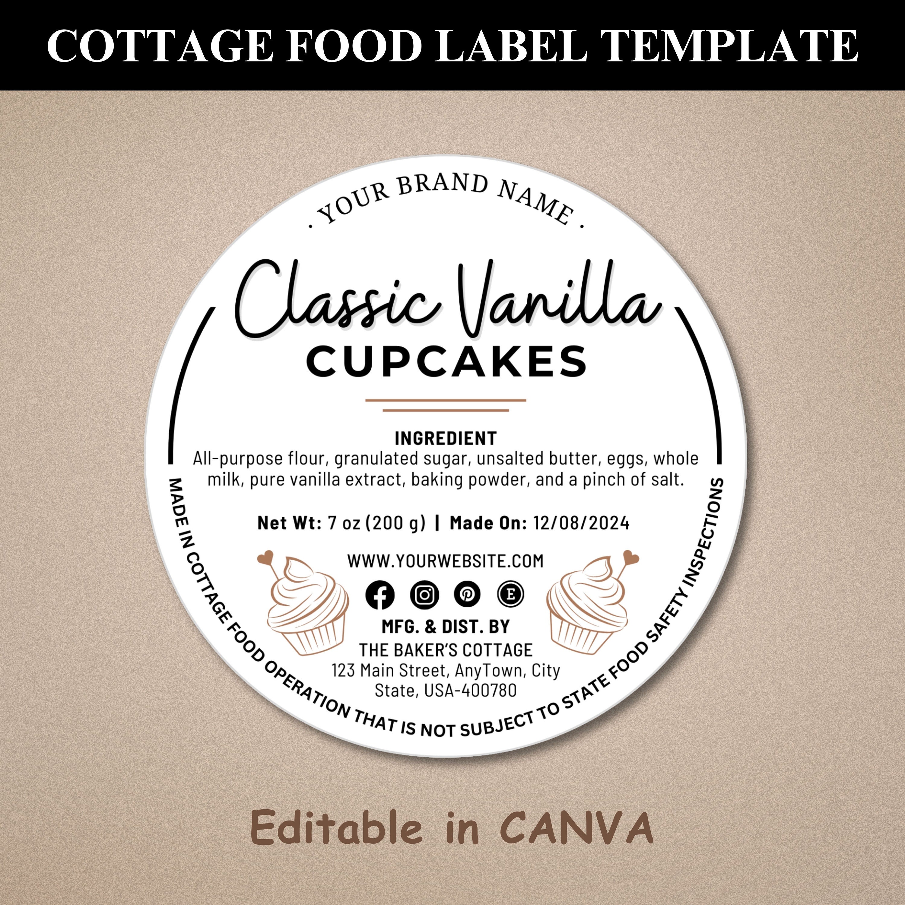 landhaus lebensmittel etikett | cottage backen label