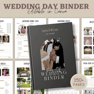 150 Page Wedding Day Binder Template, Wedding Day Coordination, wedding binder, Wedding Itinerary, Wedding Planner, Wedding Day Information.