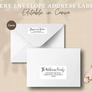 Avery Envelope Address and return Label MODERN Template Printable Minimalist Avery Address Label Modern label 4x2, 1x2 5/8 ,3/4x2 1/4, 1x2