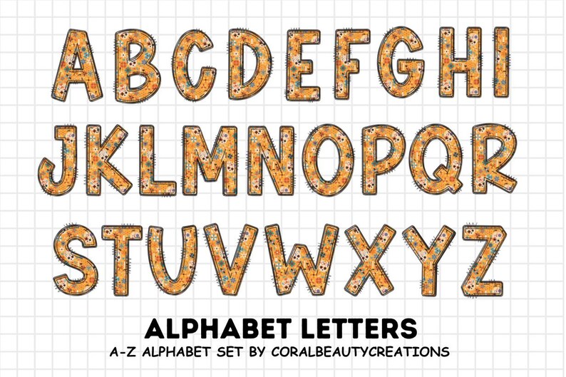 Fiesta Doodle Alphabet Bundle, Fiesta PNG Letters, Numbers & Accessories, Cinco de Mayo Clipart, Mexican Font, Fiesta Clipart, Alphabet PNG