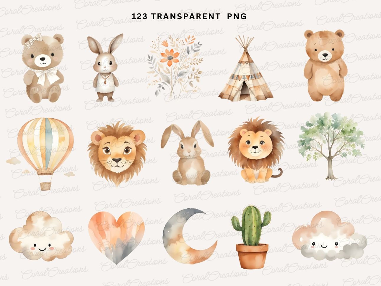 Boho Baby Watercolor Clipart | Newborn Boho Kid Doodle | Baby Shower ...