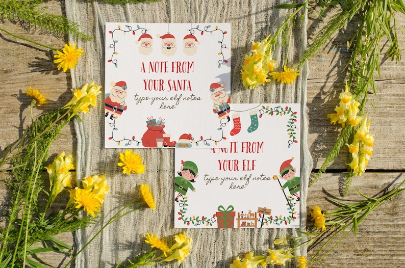 A Note From Your Elf, Elf Notes Template, Christmas Elf Notes, Santa ...