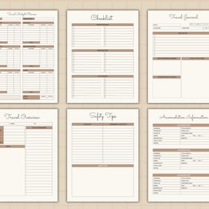 30+ Page Travel Planner Printable BUNDLE, Trip Planner, Vacation ...