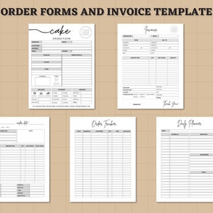 Cookie Order Form | Bakery Order Form | Bakery Business Forms | Care Instructions | Cake Business Cards | Price List | Daily Planner | Canva