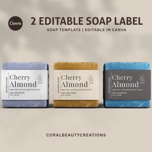 Printable Soap Label Template, Body Product Label, Custom Soap Wrap (Canva)