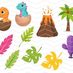 30 Dinosaur Clipart, Cute Dinos Clipart, Scrapbook printable Commercial Use. T-rex, Triceratops, brontosaurus, stegosaurus graphics PNG