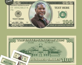 Pink 100 Dollar Bill Template Custom Game Party Play Money Add Your