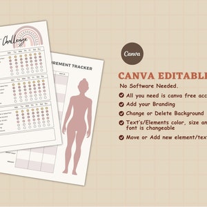 75 Soft Challenge Tracker, Daily 75 Soft Challenge journal, 75 Soft Challenge, 75 Day Challenge Printable, Fitness Journal, Habit Tracker