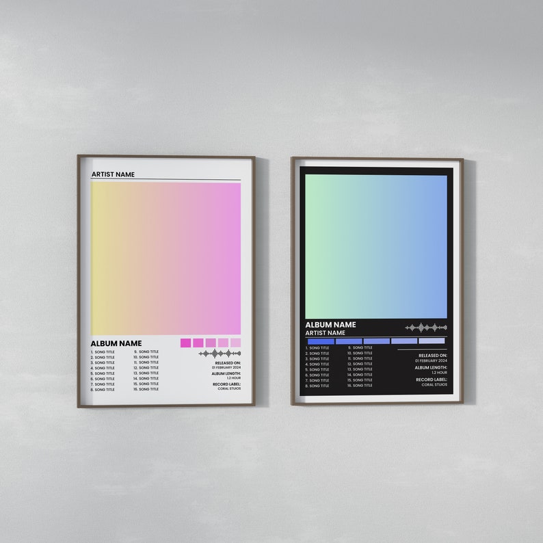 Album Cover Poster Canva Template | Album Poster Canva | Customizable Digital Music Poster | Album Poster | Personalize Album Print.