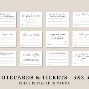 Bridal Shower Game Bundle, Minimalist Bridal Shower Games, Modern Bridal Shower Games Canva Edit, minimal shower games, bridal games bundle.